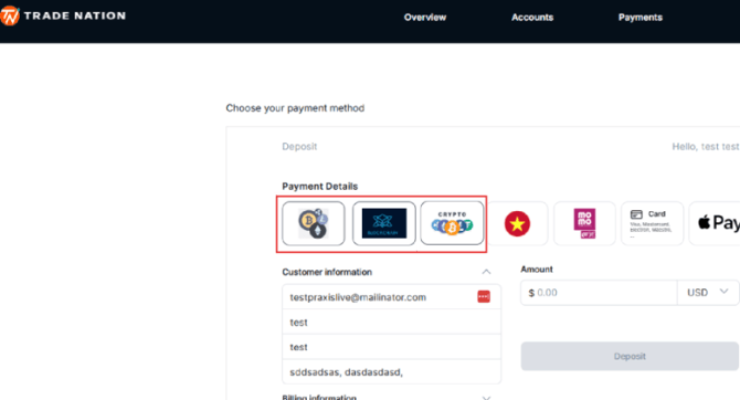 crypto deposit 2 updatedd